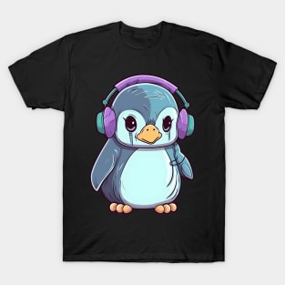 Penguin Headphones T-Shirt